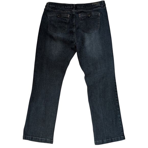 VTG Bubblegum USA Brand Blue Jeans Women's Size 20 Plus Bootcut Pink Keychain - Picture 2 of 10